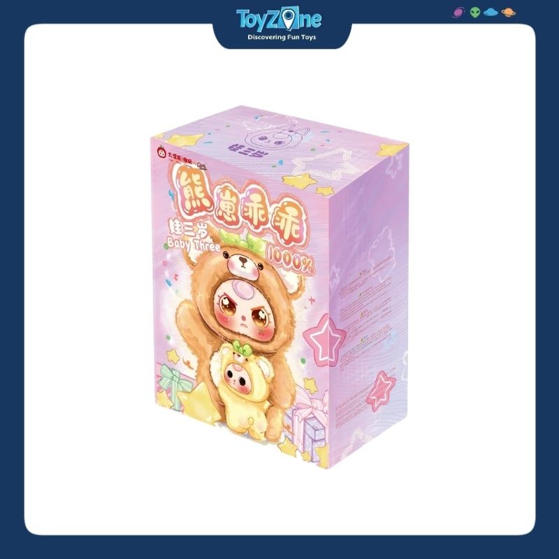 Mô hình Blind box Gấu bông Baby Three 1000% Bear Cub Plush V2 CUREPLANETA