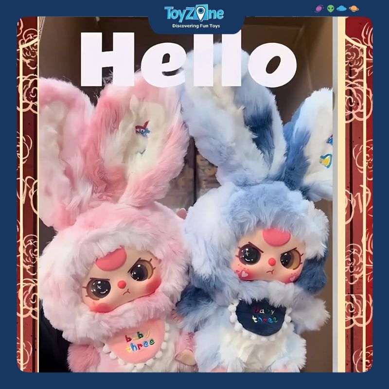 Mô hình  Blind box Gấu bông Baby Three Lily Rabbit Town Series ( Thỏ Thị Trấn ) BABY THREE