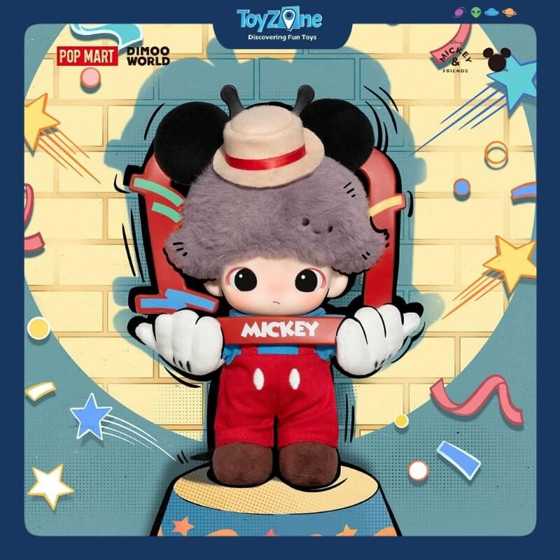 Mô hình Blind box Móc khóa Gấu bông Dimoo World x Disney Series POP MART