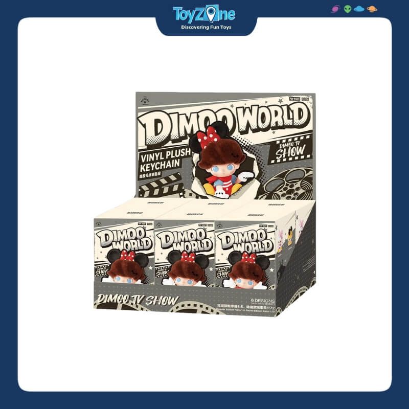 Mô hình Blind box Móc khóa Gấu bông Dimoo World x Disney Series POP MART