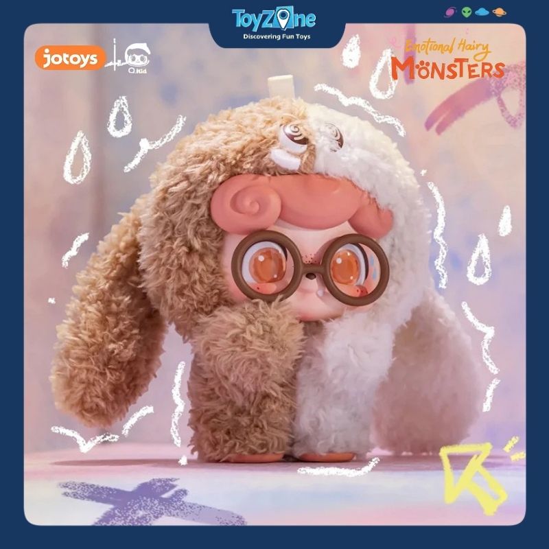 Mô hình Blind box Móc Khóa Gấu Bông QKid Emotional Hairy Monsters ( Cảm Xúc Quái Vật ) JOTOYS