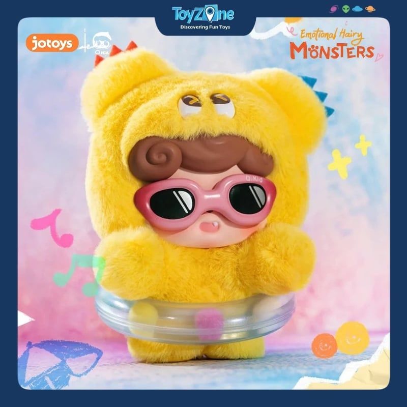 Mô hình Blind box Móc Khóa Gấu Bông QKid Emotional Hairy Monsters ( Cảm Xúc Quái Vật ) JOTOYS