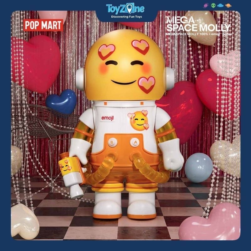 Mô hình đồ chơi Blind Box Mega Space Molly 100% × Emoji Series 4 POP MART