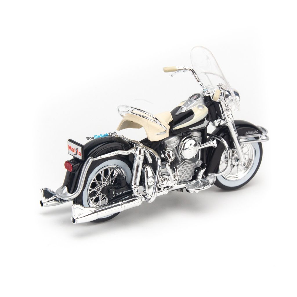 Mô hình mô tô Harley - Davidson FLH Duo Glide 1962 1:18 Maisto Black (2)