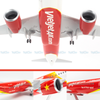 Mô hình máy bay Airbus Vietjet Air 47cm lắp ráp có đèn Everfly VG93