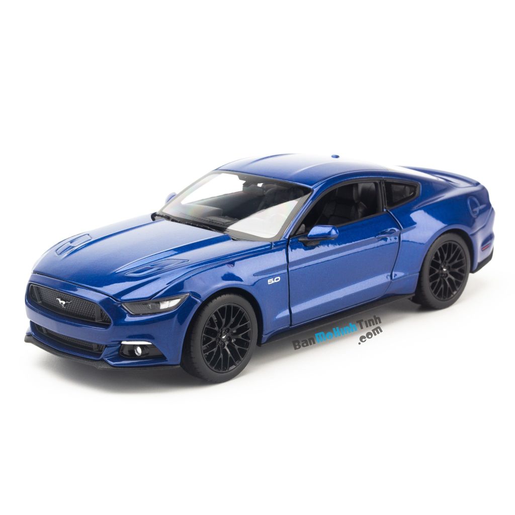 Mô hình xe Ford Mustang GT 2015 1:24 Welly Blue (1)