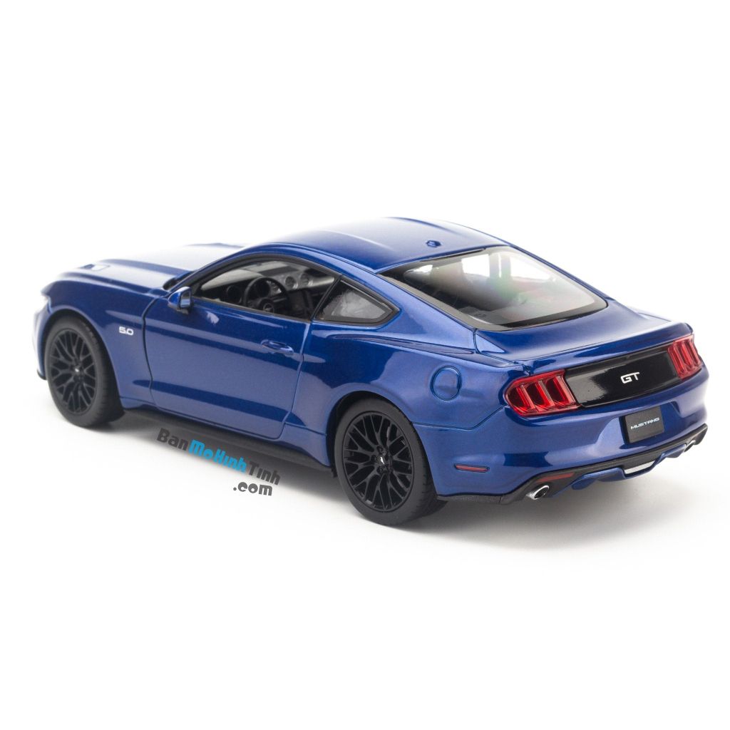 Mô hình xe Ford Mustang GT 2015 1:24 Welly Blue (2)