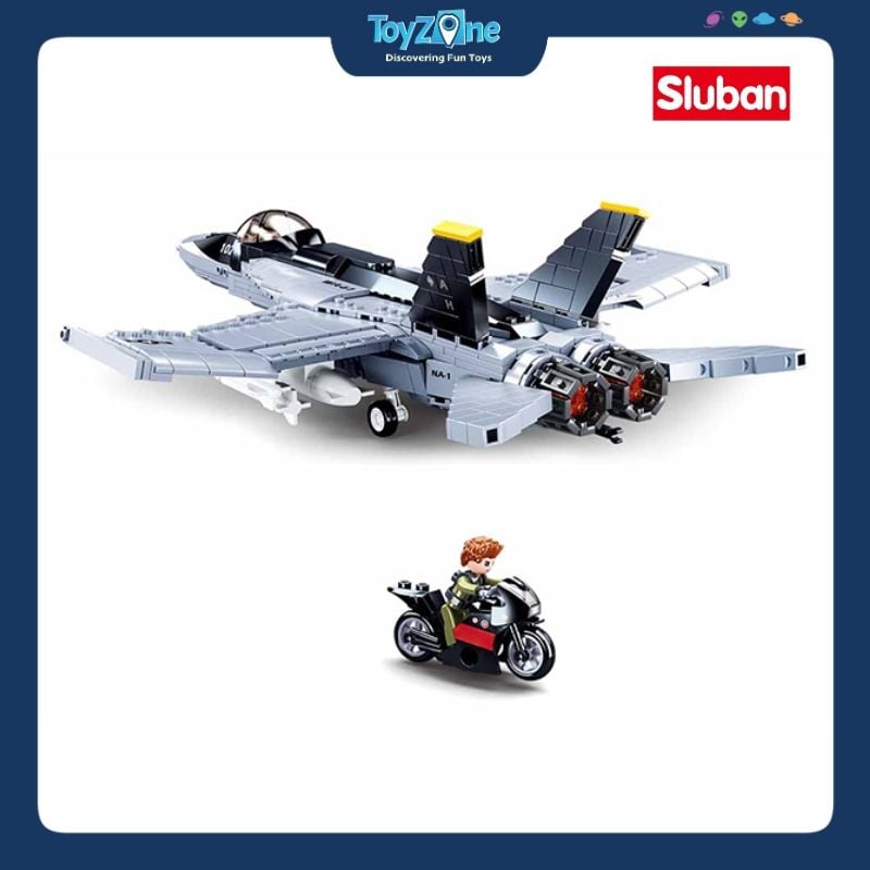 Bộ đồ chơi mô hình lắp ráp Máy bay chiến đấu tiêm kích FA-18E Super Bumblebee Sluban