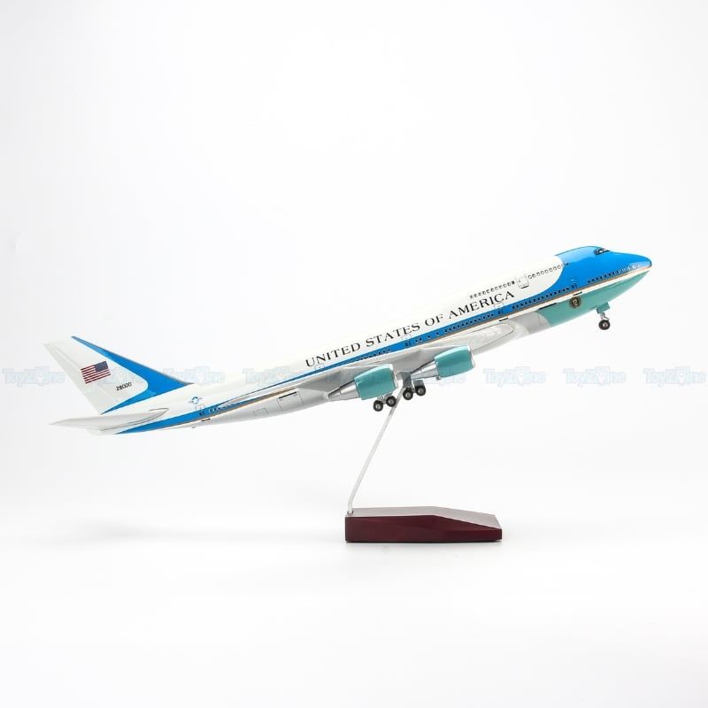 Mô hình máy bay Air Force One Boeing B747 47cm lắp ráp có đèn Everfly