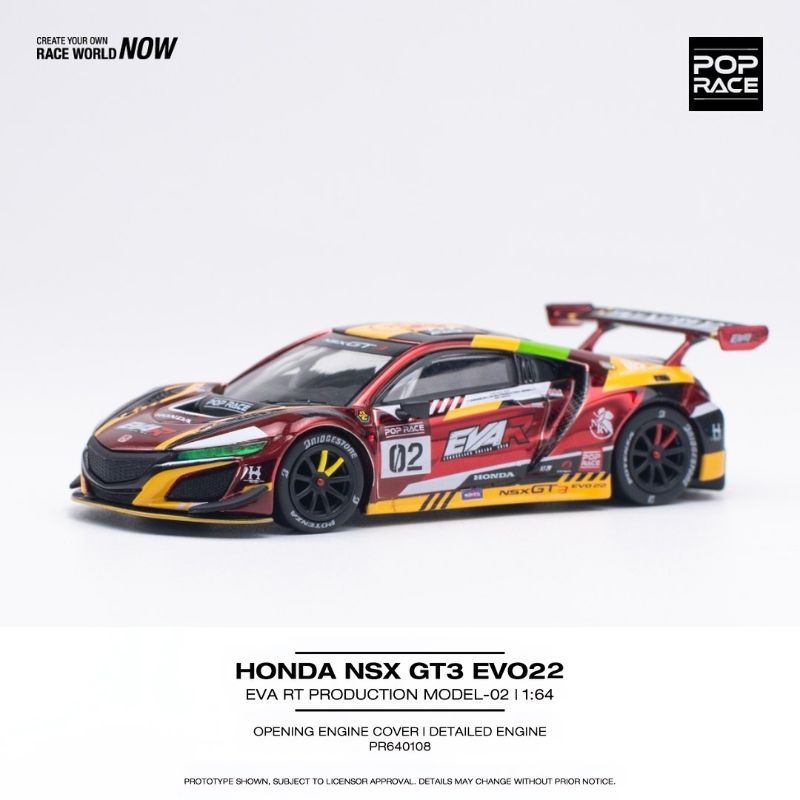 Mô hình xe Honda NSX GT3 EVO 22 1:64 POP RACE