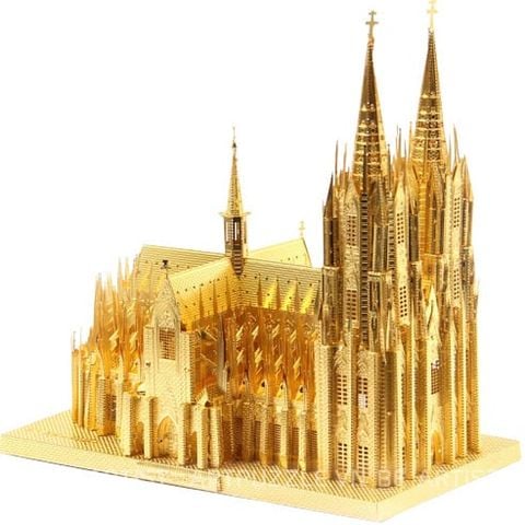 Mô hình nhà thờ Chính Tòa Cologne lắp ráp kim loại 3D – Microworld MP517