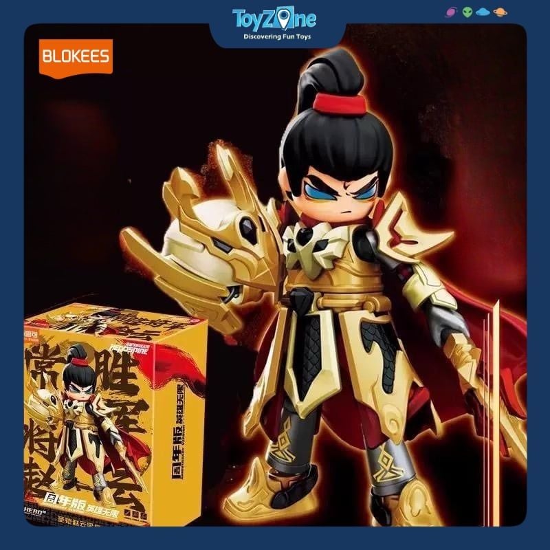 Mô hình đồ chơi Lắp ráp Hero Infinity Anniversary Version Zhao Yun Battle Golden Divine Armour ( Triệu Vân ) Model Kits BLOKEES