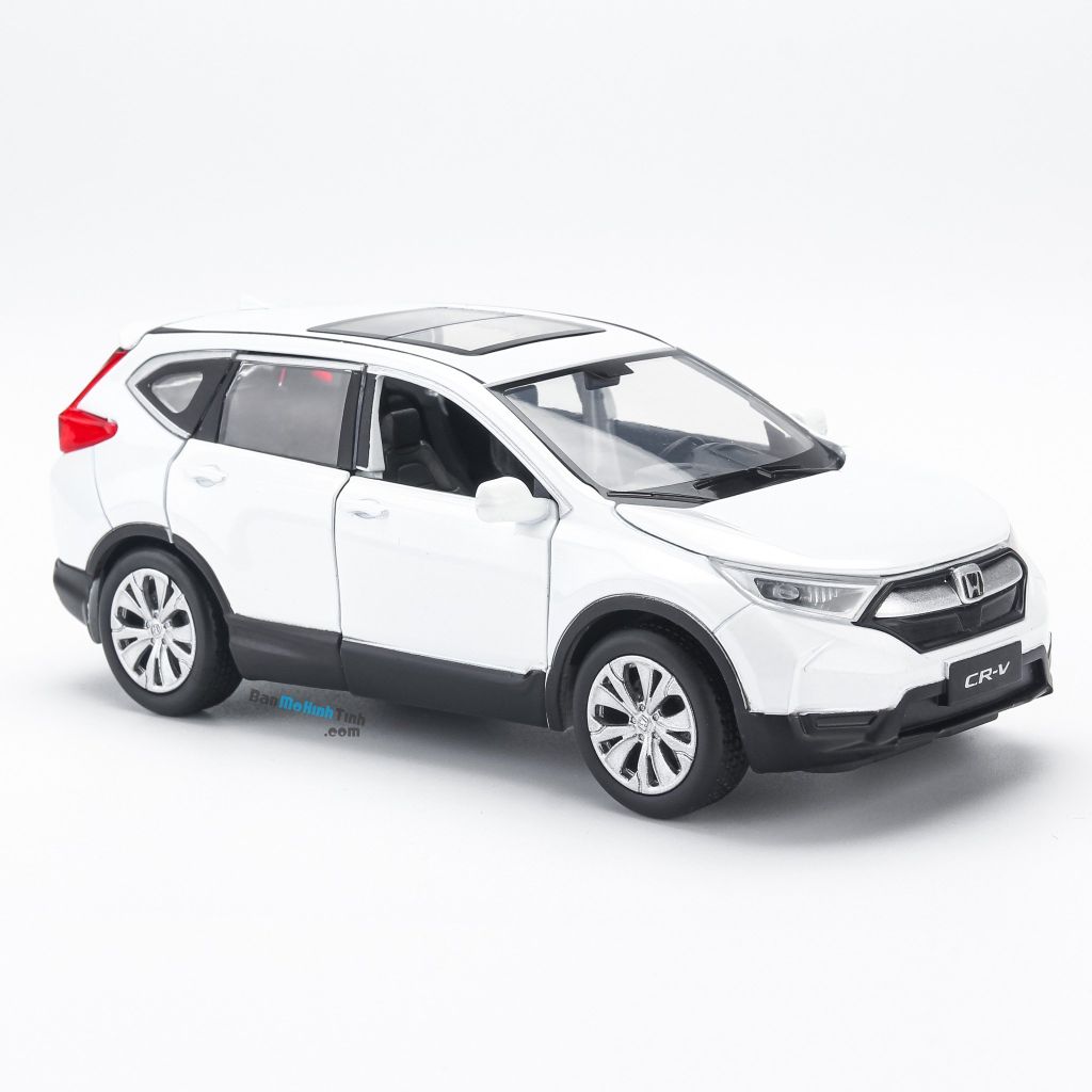 Mô hình xe Honda CR-V 2018 White 1:32 Jackiekim (1)
