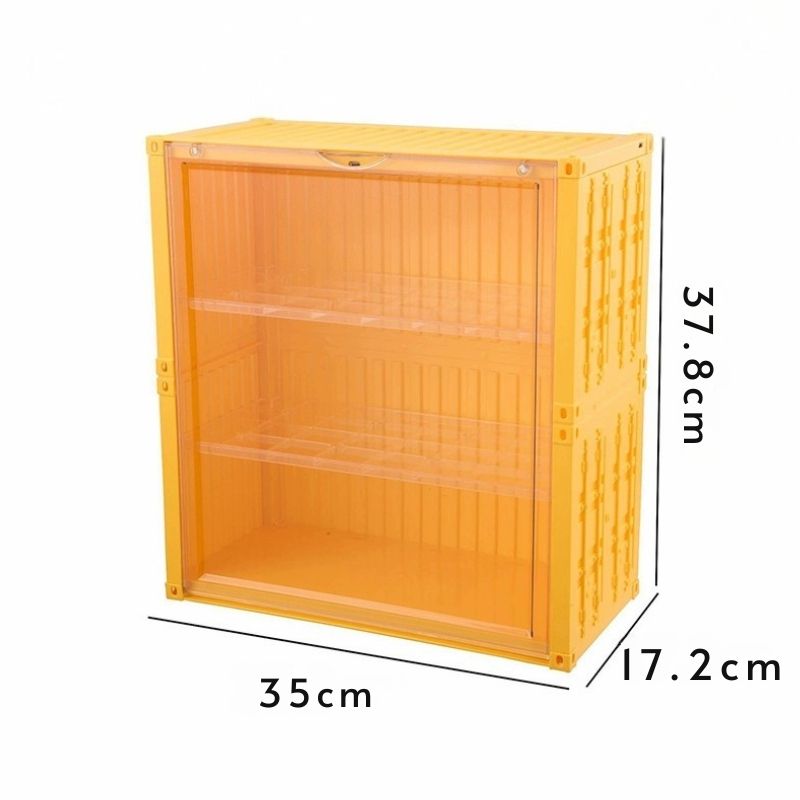Hộp Trưng Bày Đồ Chơi Mô Hình Kiểu Container 2 Tầng