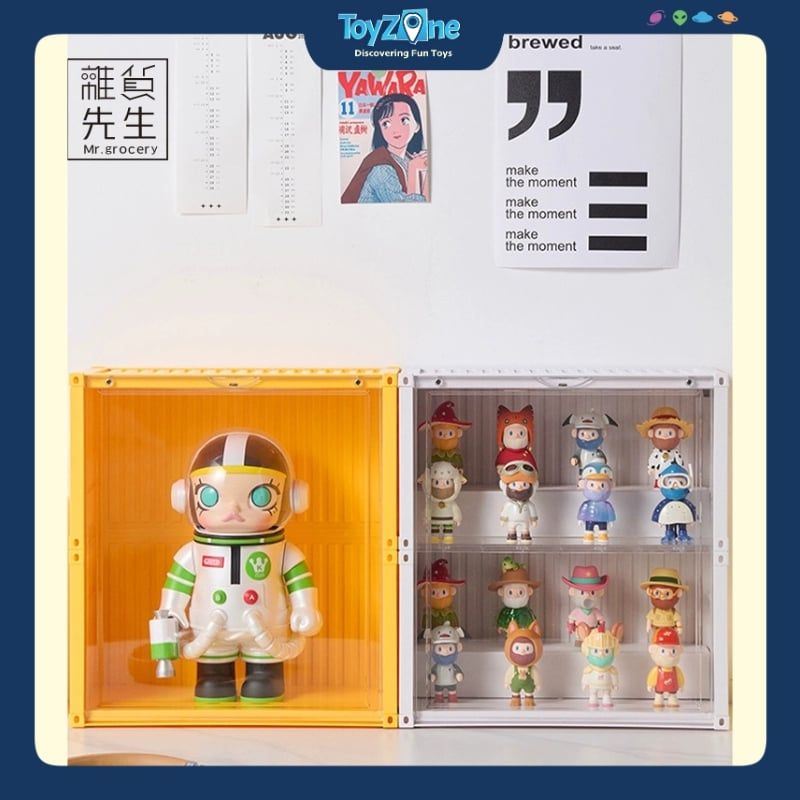 Hộp Trưng Bày Đồ Chơi Mô Hình Kiểu Container 2 Tầng