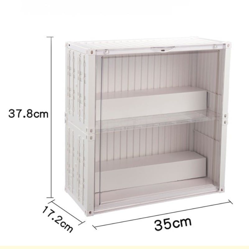 Hộp Trưng Bày Đồ Chơi Mô Hình Kiểu Container 2 Tầng