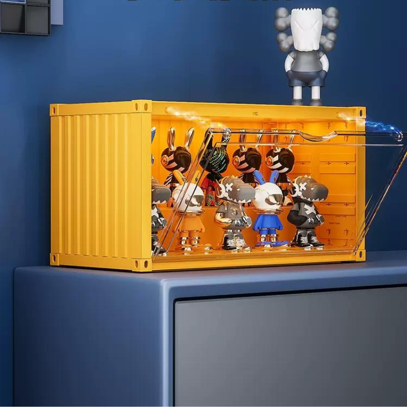 Hộp trưng bày đồ chơi mô hình kiểu container có đèn LED - 910-1