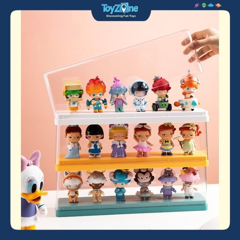 Hộp Trưng Bày Đồ Chơi Mô Hình Trong Suốt Hình Chữ Nhật 1 Tầng