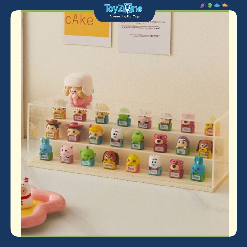 Hộp Trưng Bày Đồ Chơi Mô Hình Trong Suốt Hình Chữ Nhật 3 Tầng Nhỏ