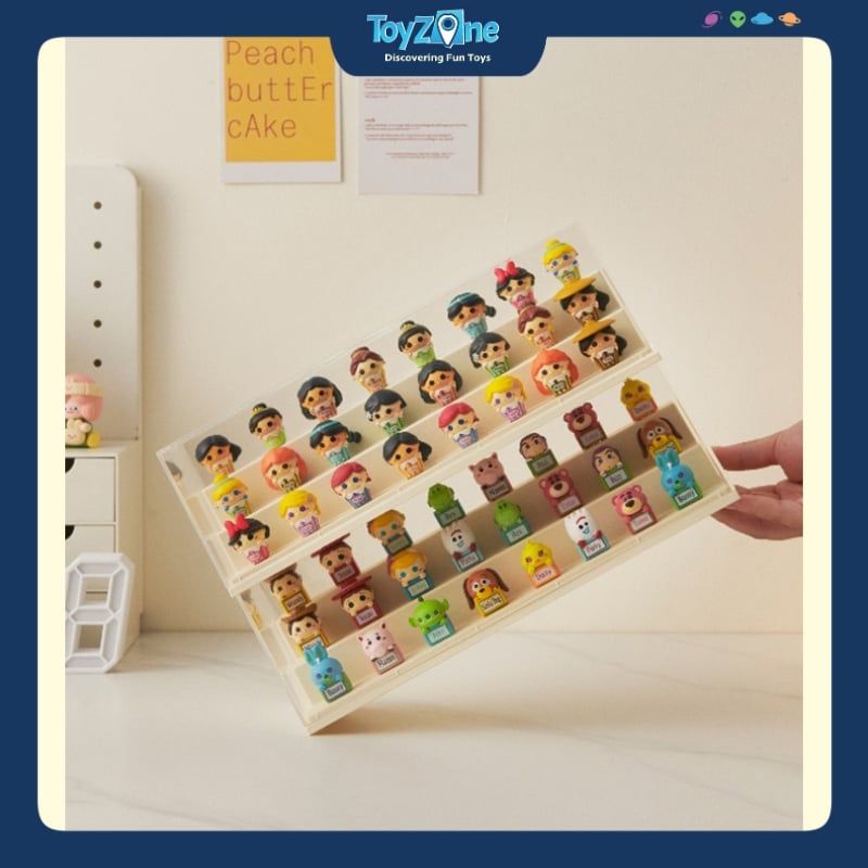 Hộp Trưng Bày Đồ Chơi Mô Hình Trong Suốt Hình Chữ Nhật 3 Tầng Nhỏ