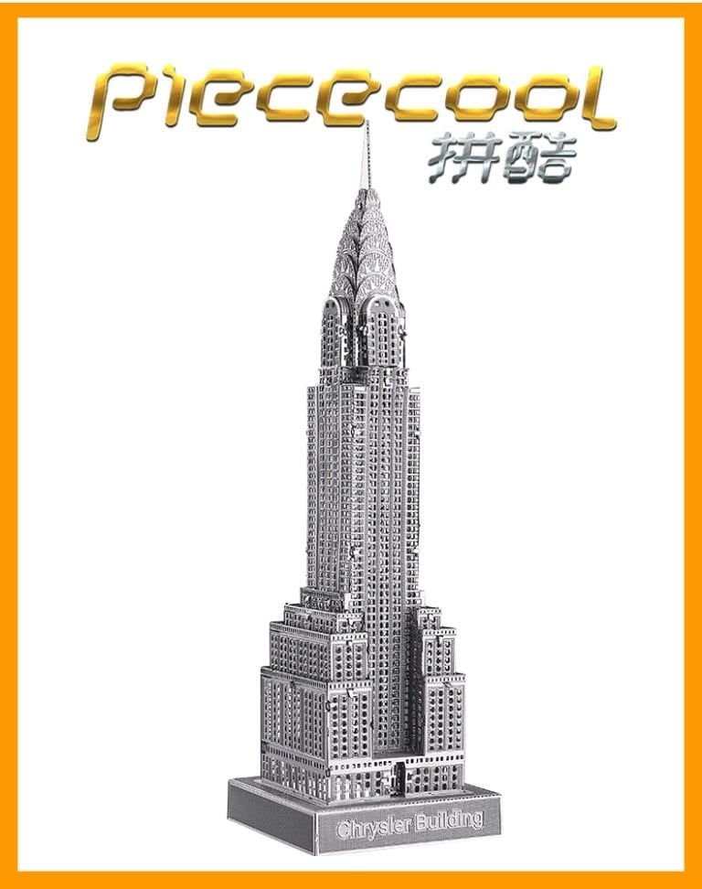 Mô hình kim loại lắp ráp 3D Chrysler Building (Tòa Nhà Chrysler) (Silver) – Piececool MP521