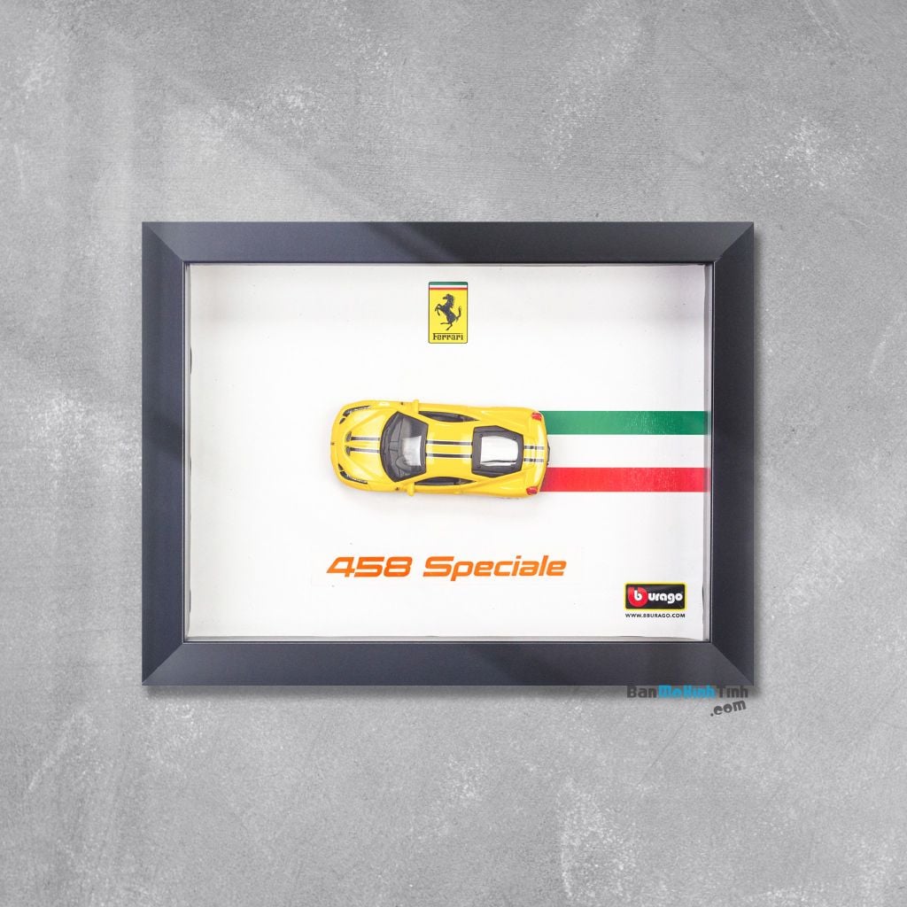 Khung tranh mô hình xe Ferrari 458 Speciale 1:64 Bburago - 18-56010