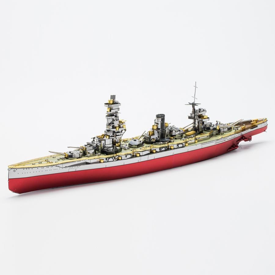 Mô hình kim loại lắp ráp 3D Thiết Giáp Hạm Fuso Battleship (Silver, Red, Gold) – Piececool MP763