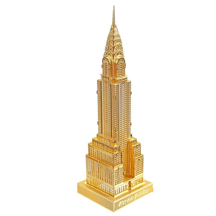 Mô hình kim loại lắp ráp 3D Chrysler Building (Tòa Nhà Chrysler) (Gold) – Piececool MP520