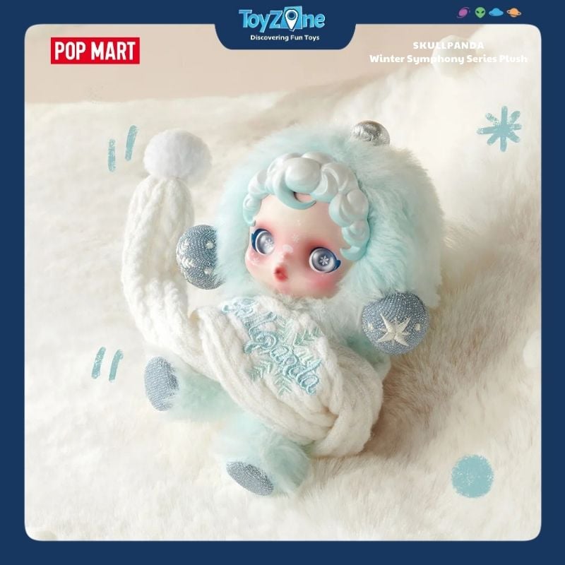 Mô hình Blind box Gấu bông Skull Panda Winter Symphony Series Plush ( Bản Giao Hưởng Mùa Đông ) POP MART