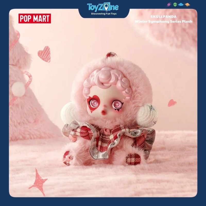 Mô hình Blind box Gấu bông Skull Panda Winter Symphony Series Plush ( Bản Giao Hưởng Mùa Đông ) POP MART