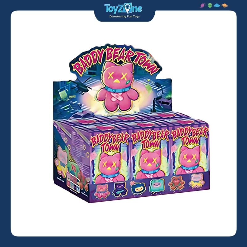 Mô hình Blind box Móc khóa Gấu bông ShinWoo Baddy Bear Town ( Thị Trấn Gấu Hắc Ám ) FINDING UNICORN