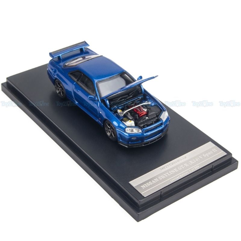 Mô hình xe Nissan Skyline GT-R R34 V-Spec II 1:64 MOTORHELIX