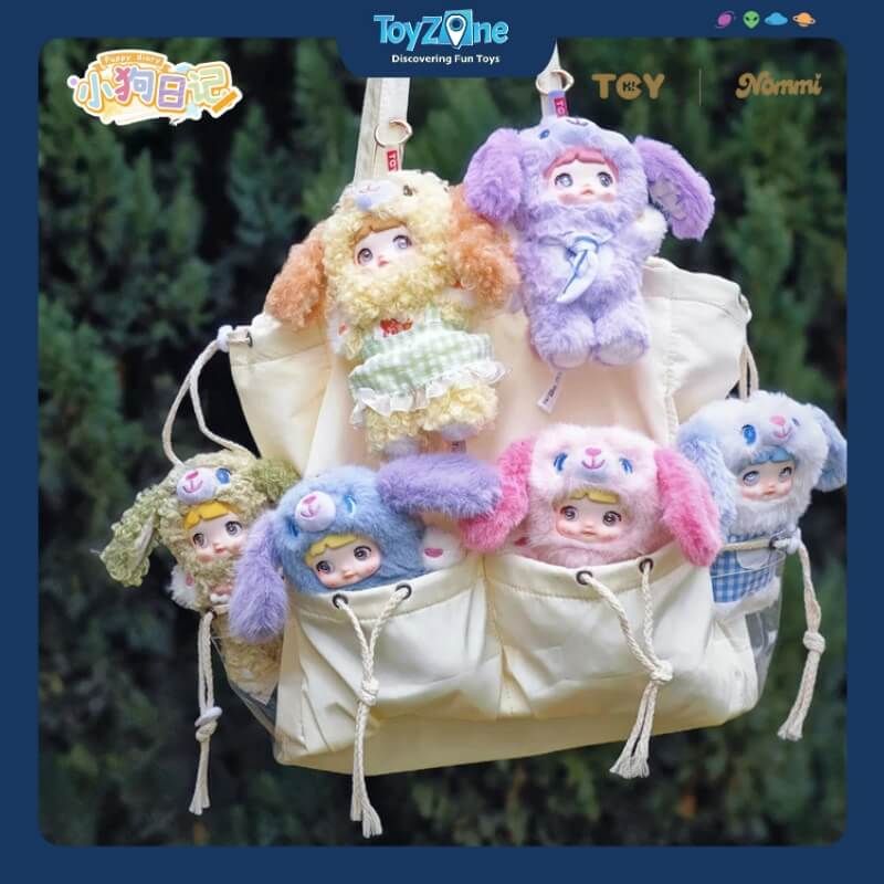 Mô hình Blind box Móc khóa Gấu bông NOMMI V5 Puppy Diary Series ( Nhật Ký Cún Con ) HITOY