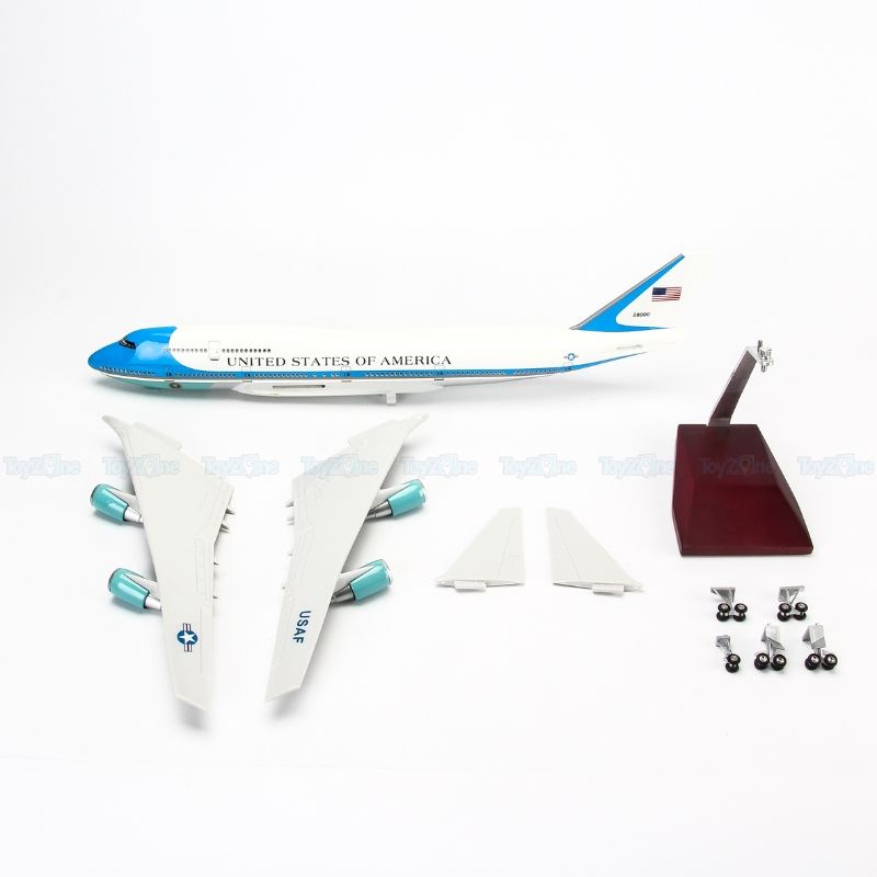Mô hình máy bay Air Force One Boeing B747 47cm lắp ráp có đèn Everfly