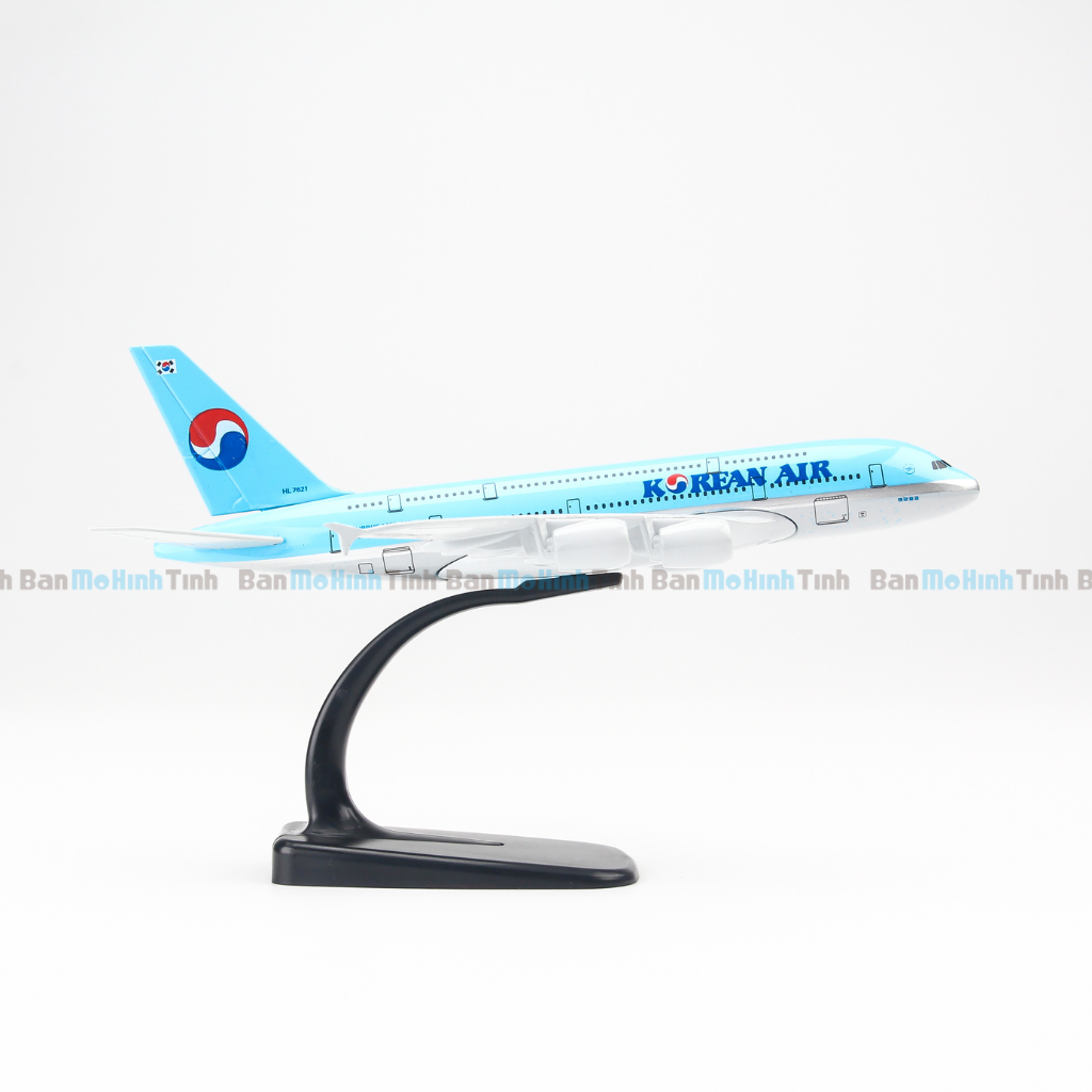 Mô hình máy bay Korean Air Airbus A380 20cm Everfly