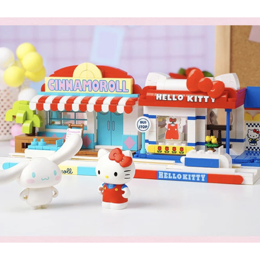 Bộ đồ chơi lắp ráp mô hình Hello Kitty cửa hàng thời trang Keeppley