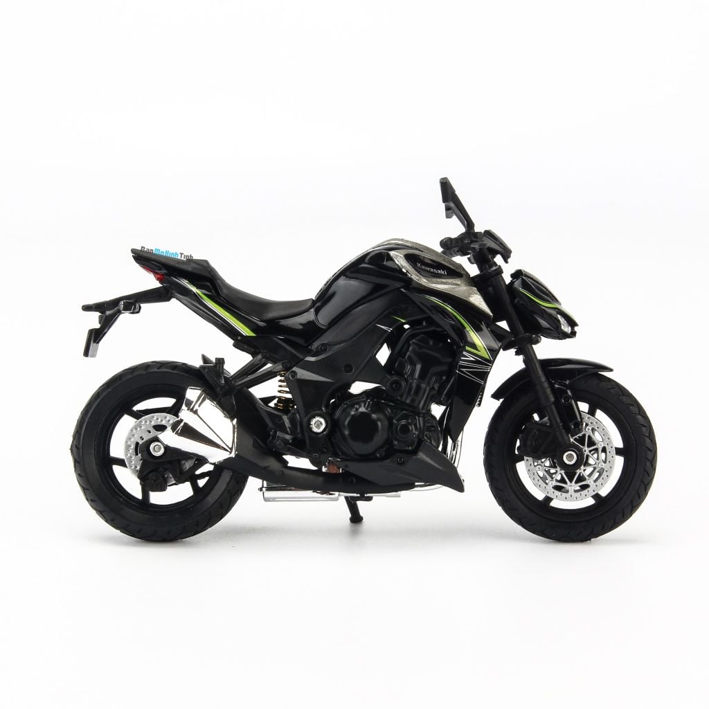 Mô hình xe mô tô Kawasaki Z1000 R Green 1:18 Welly
