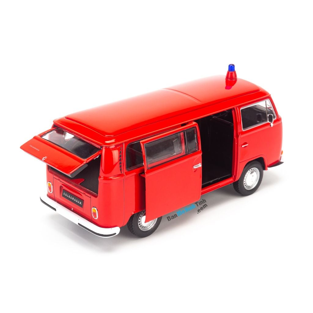 Mô hình xe 1972 Volkswagen Bus T2 1:24 Welly Red giá rẻ (5)