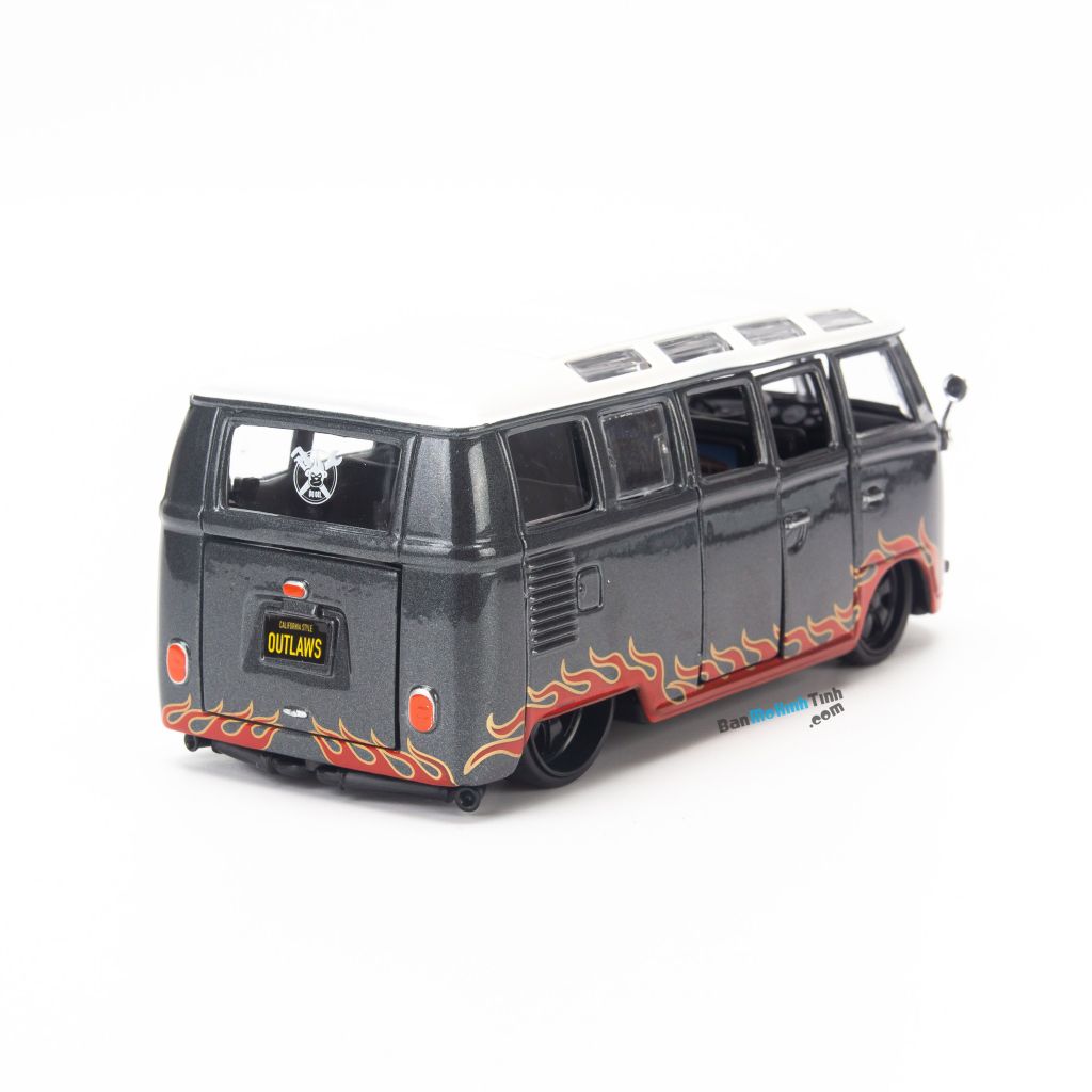 Mô hình xe Volkswagen Van Samba 1:25 Maisto Gray (2)