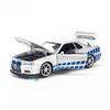 Mô hình xe Nissan Skyline GTR34 1:32 Jackiekim Silver (7)