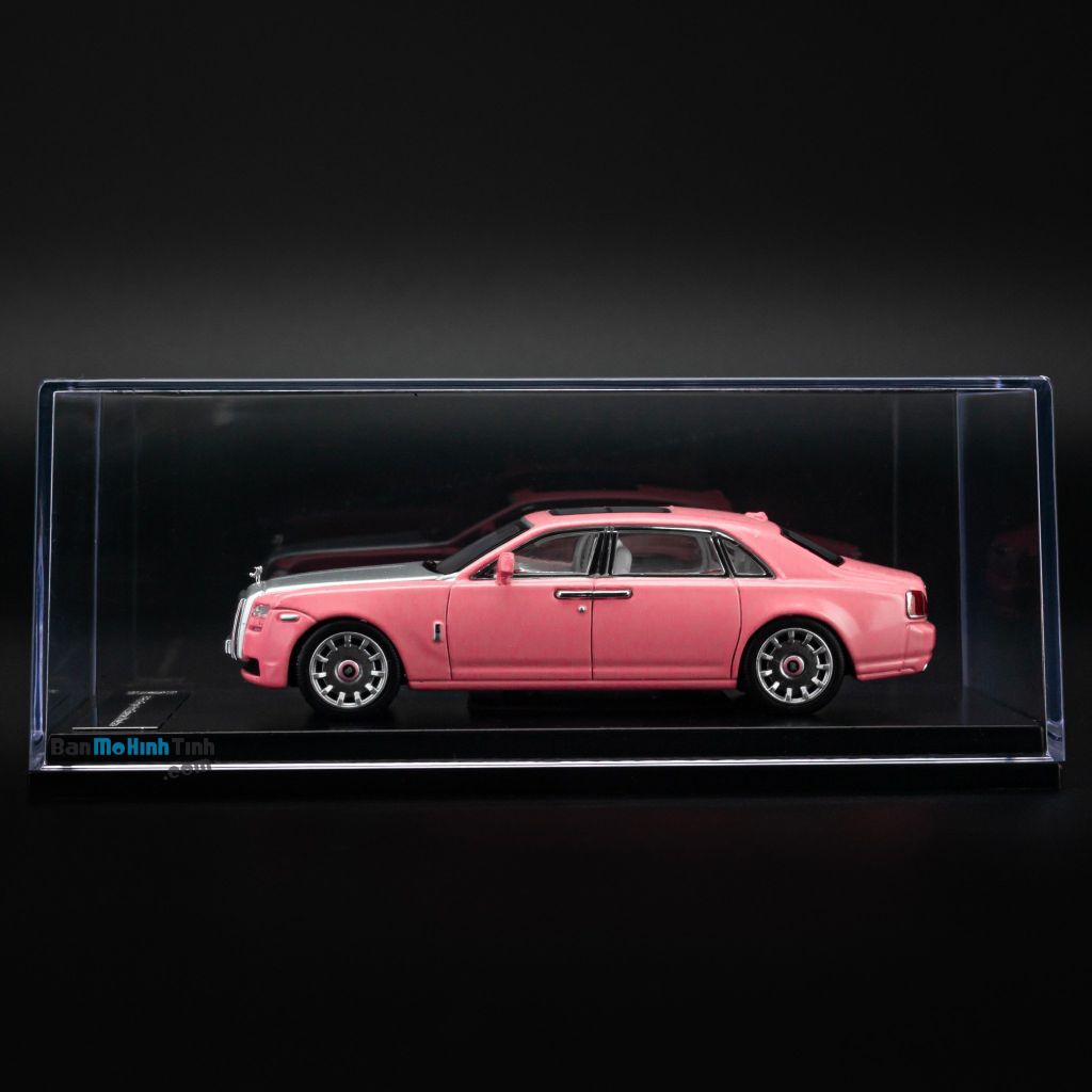 Mô hình xe sang Rolls Royce Ghoste Extended Wheelbase 1:64 Collector's Model Pink (9)