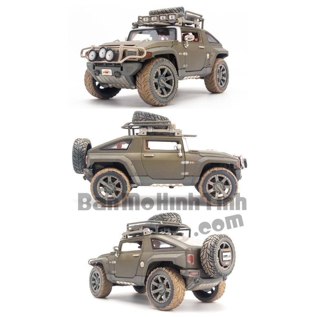 Mô hình xe Hummer HX Concept Old Version 1:18 Maisto Matte Black (3)