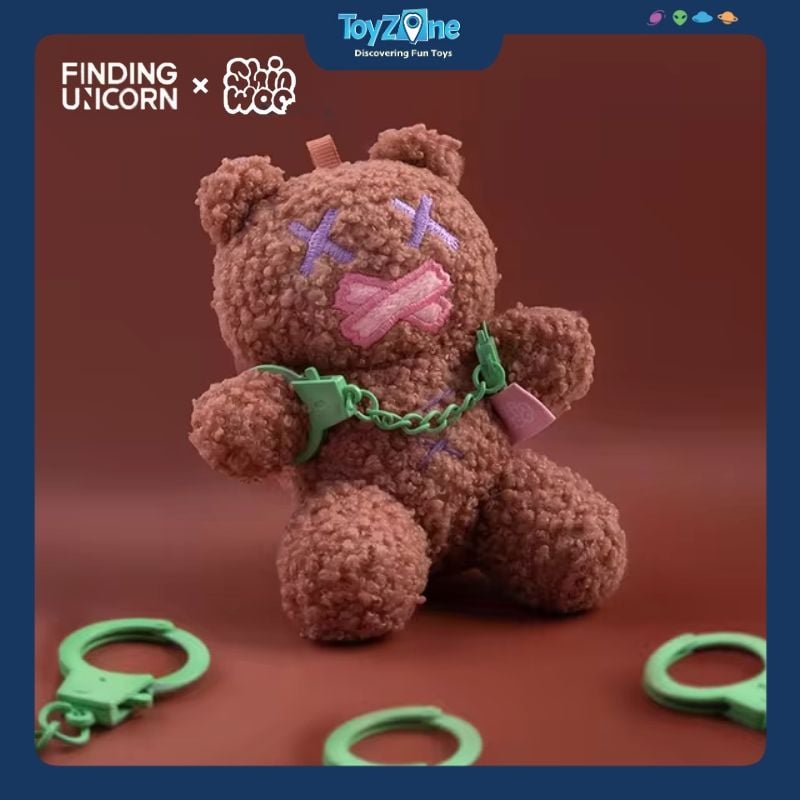 Mô hình Blind box Móc khóa Gấu bông ShinWoo Baddy Bear Town ( Thị Trấn Gấu Hắc Ám ) FINDING UNICORN