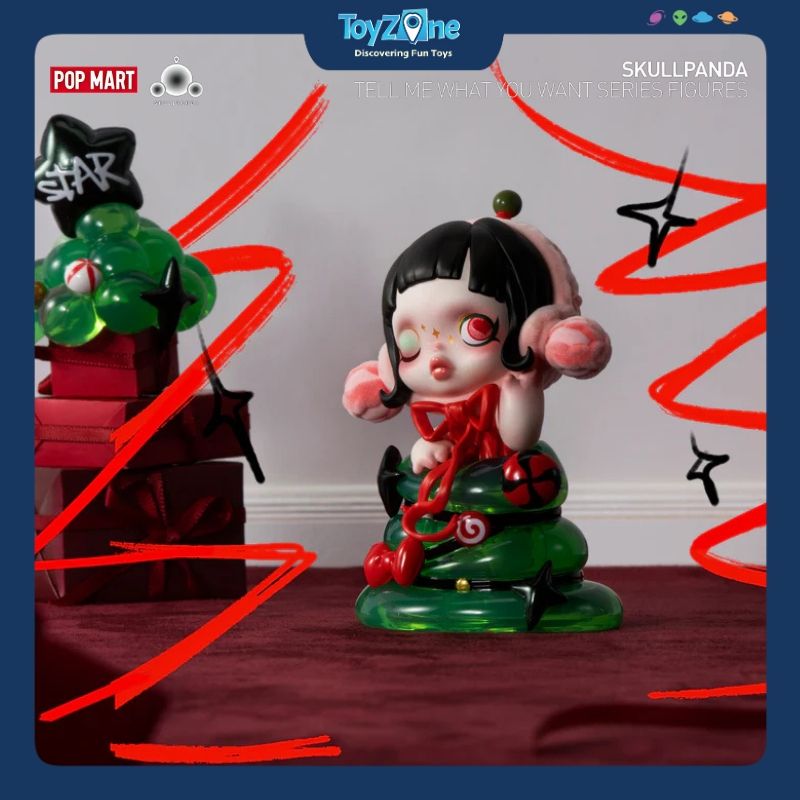 Mô hình đồ chơi Blind Box Skull Panda Tell Me What You Want Series Figures POP MART