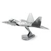 Mô hình kim loại lắp ráp 3D Phản Lực F22 Raptor (Silver) - Metal Mosaic MP848