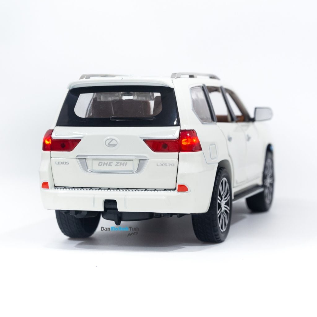 Mô hình xe suv Lexus LX570 Supersport 1:24 Chezhi White (7)