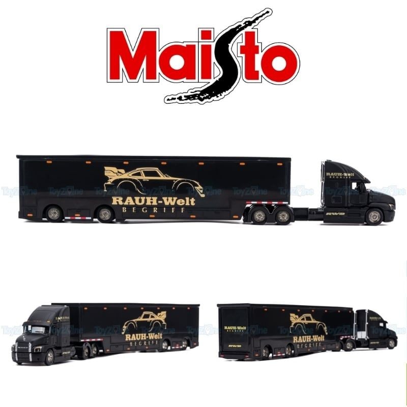Mô hình xe Mack Anthem Truck RAUH-WELT Car Transporter 2020 1:64 MAISTO
