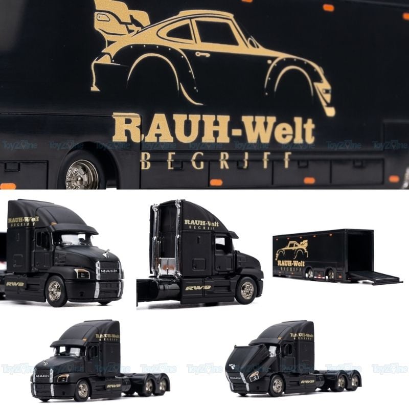 Mô hình xe Mack Anthem Truck RAUH-WELT Car Transporter 2020 1:64 MAISTO