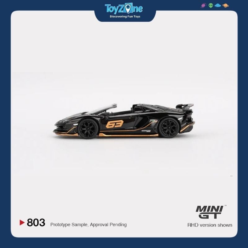Mô hình xe Lamborghini Aventador SVJ 63 Roadster 1:64 MiniGT