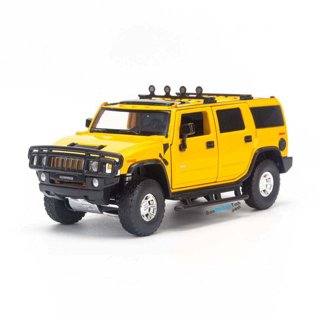 Mô hình xe Hummer H2 2008 1:32 Jackiekim Yellow (1)
